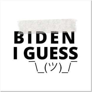 Biden I Guess ? Vote Blue 2024 Minimalist Posters and Art